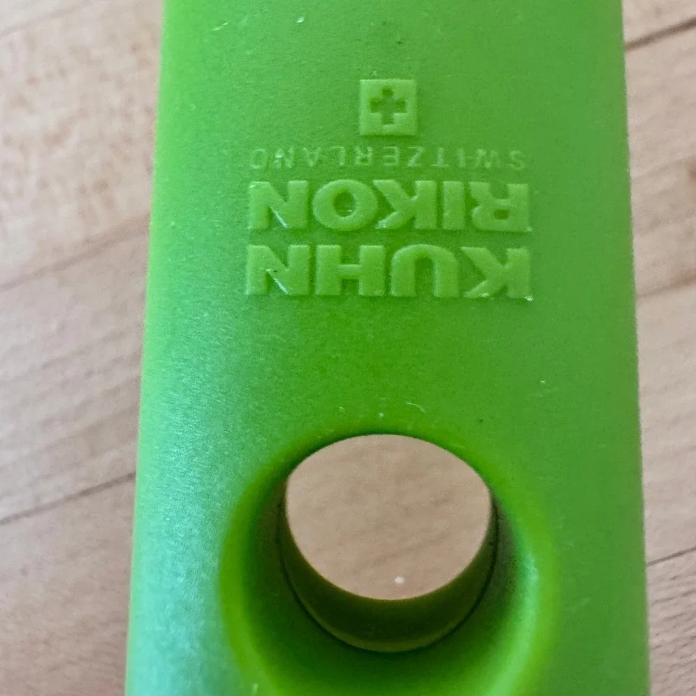 Kuhn‎ Rikon Green Slotted Turner Spatula Stainless Steel Handle Kitchen Gadget